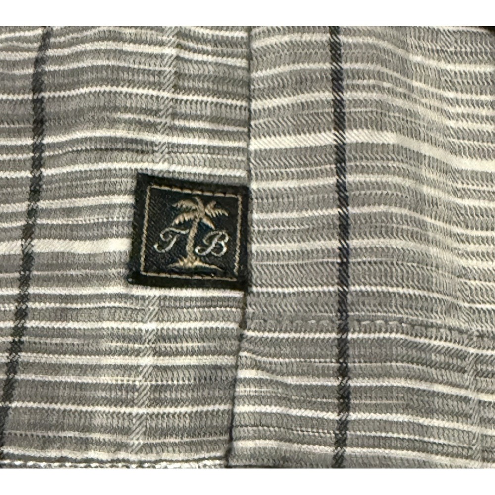Tommy Bahama Silk Blend Shirt Original Fit Men's XL Gray Plaid Short Sleeve - Picture 2 of 11